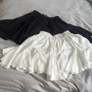 Storets Black and White Ruffle Skirts